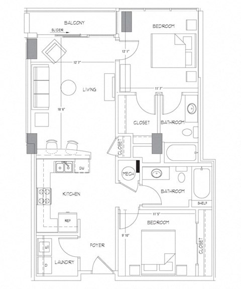 Floorplan at Glass House by Windsor
